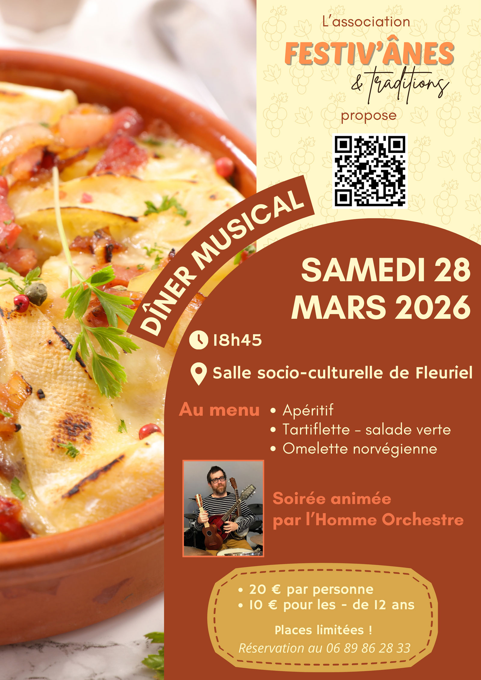 Dîner musical et tartiflette